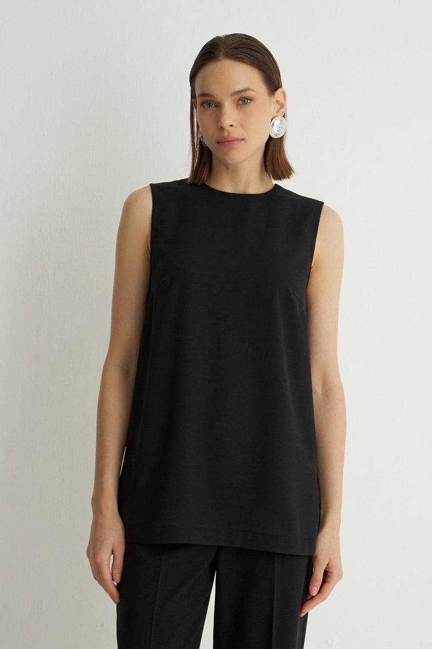 20032 OLEYA SLEEVELESS BLOUSE Black