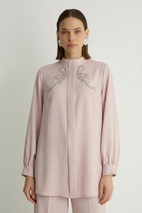 20014 RIBBON BLOUSE Powder