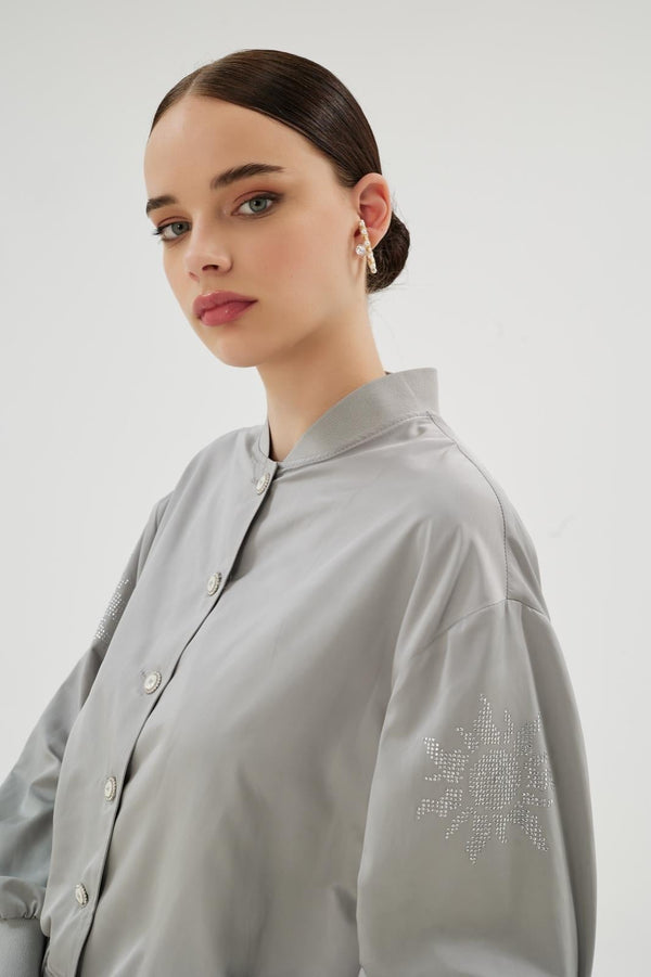 ALESSANDRA BOMBER رمادي