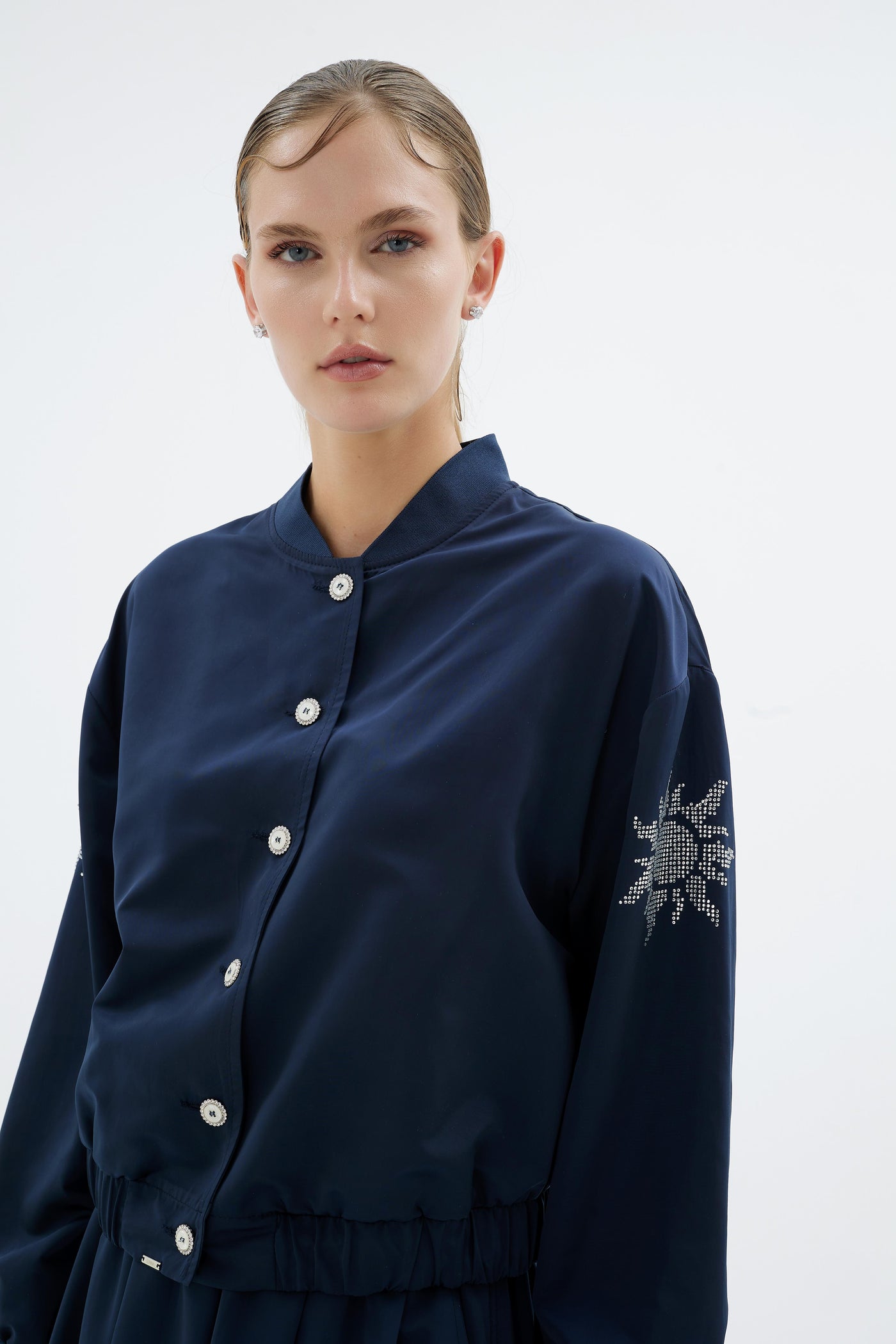 ALESSANDRA BOMBER Lacivert