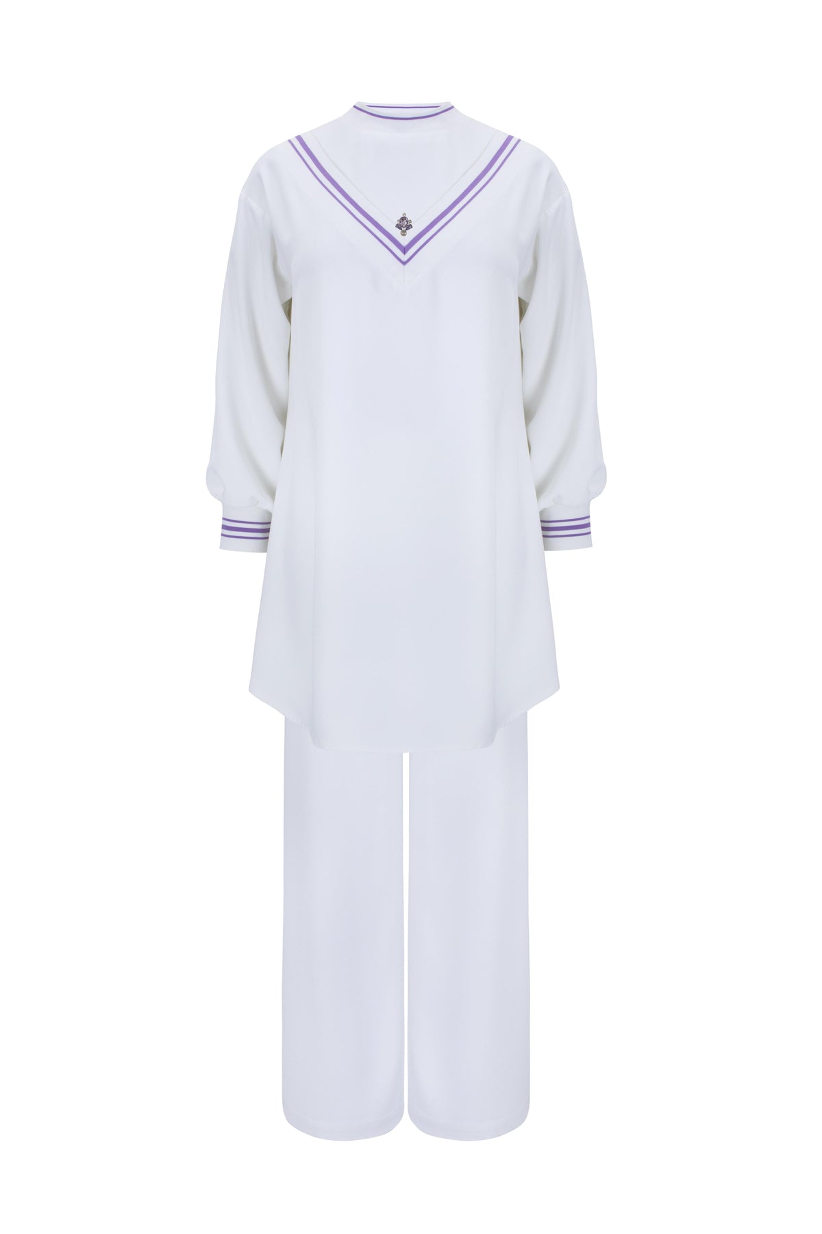 Ange Takım Tunik Pantolon Ekru