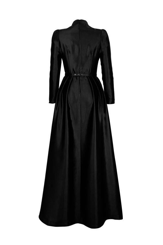 ANTIQUE FLOWERS DRESS Siyah