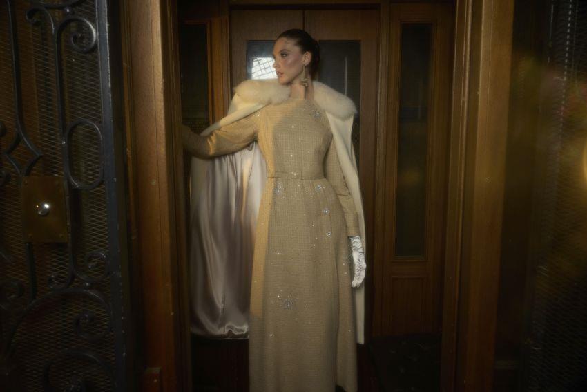 AURORA  DRESS Bej