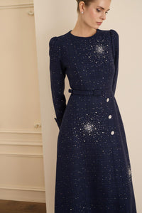 AURORA  DRESS Lacivert