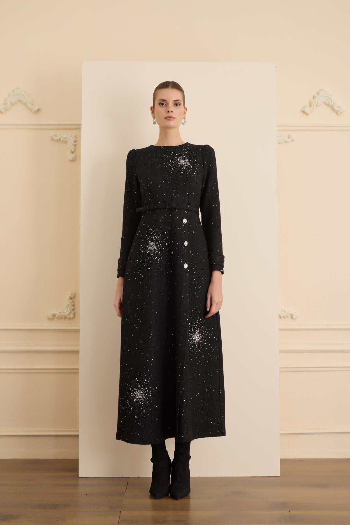 AURORA  DRESS Siyah