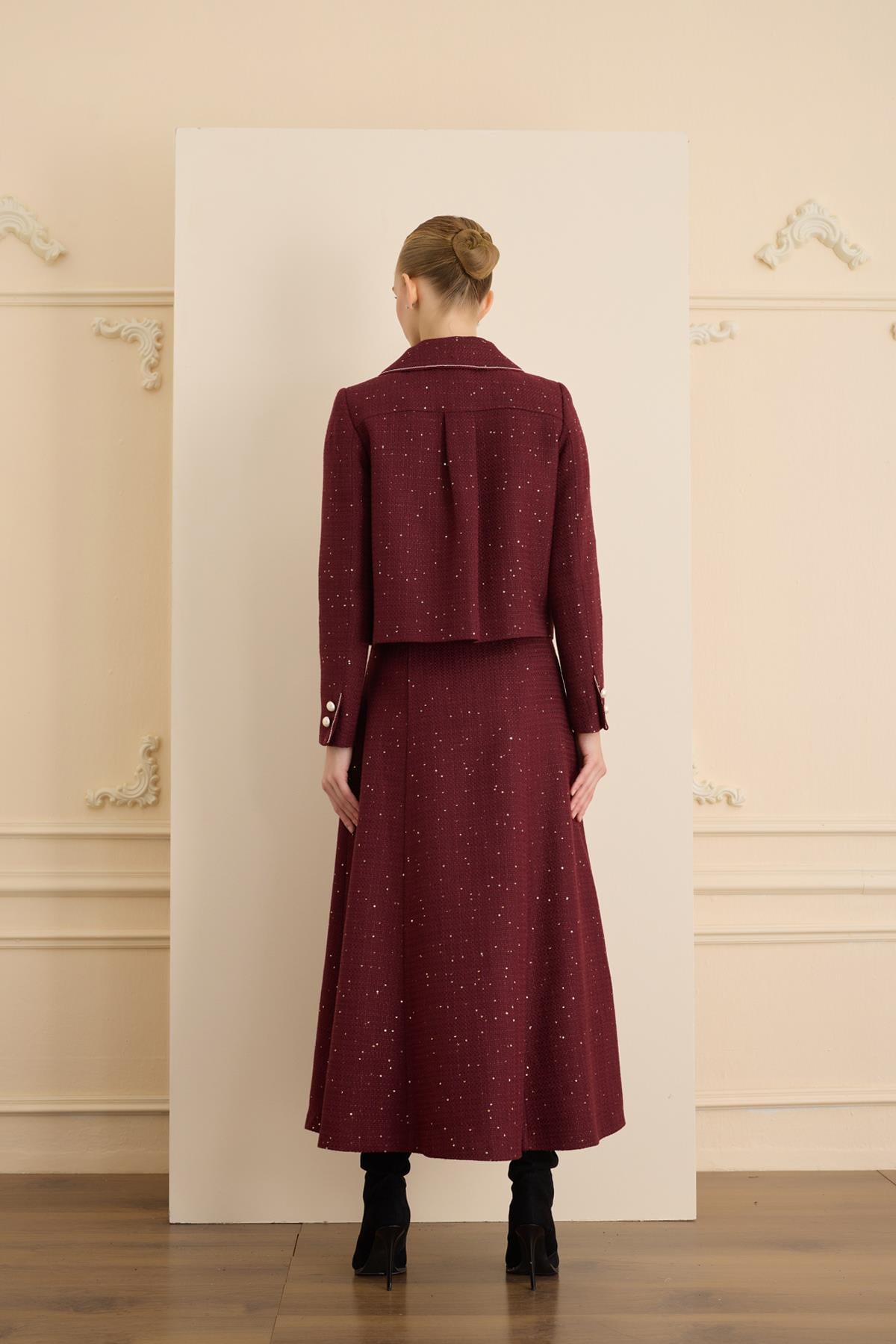 AURORA SKIRT Bordo
