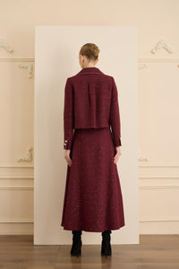 AURORA SKIRT Bordo