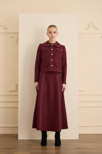 AURORA SKIRT Bordo