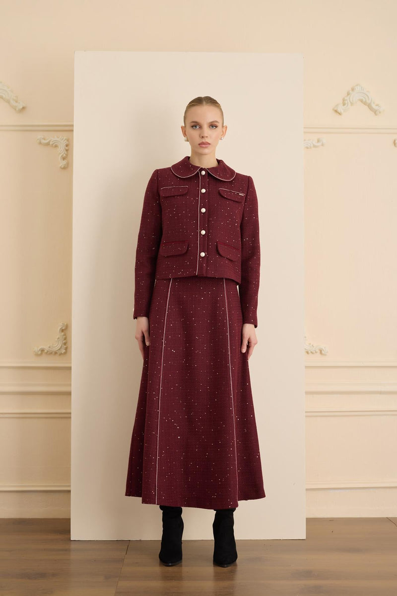 AURORA SKIRT Bordo