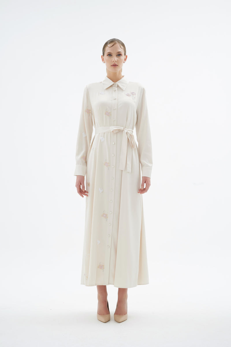 BLUME SHIRT DRESS Cream