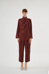 20017 CRISTALLE BLOUSE بورغندي