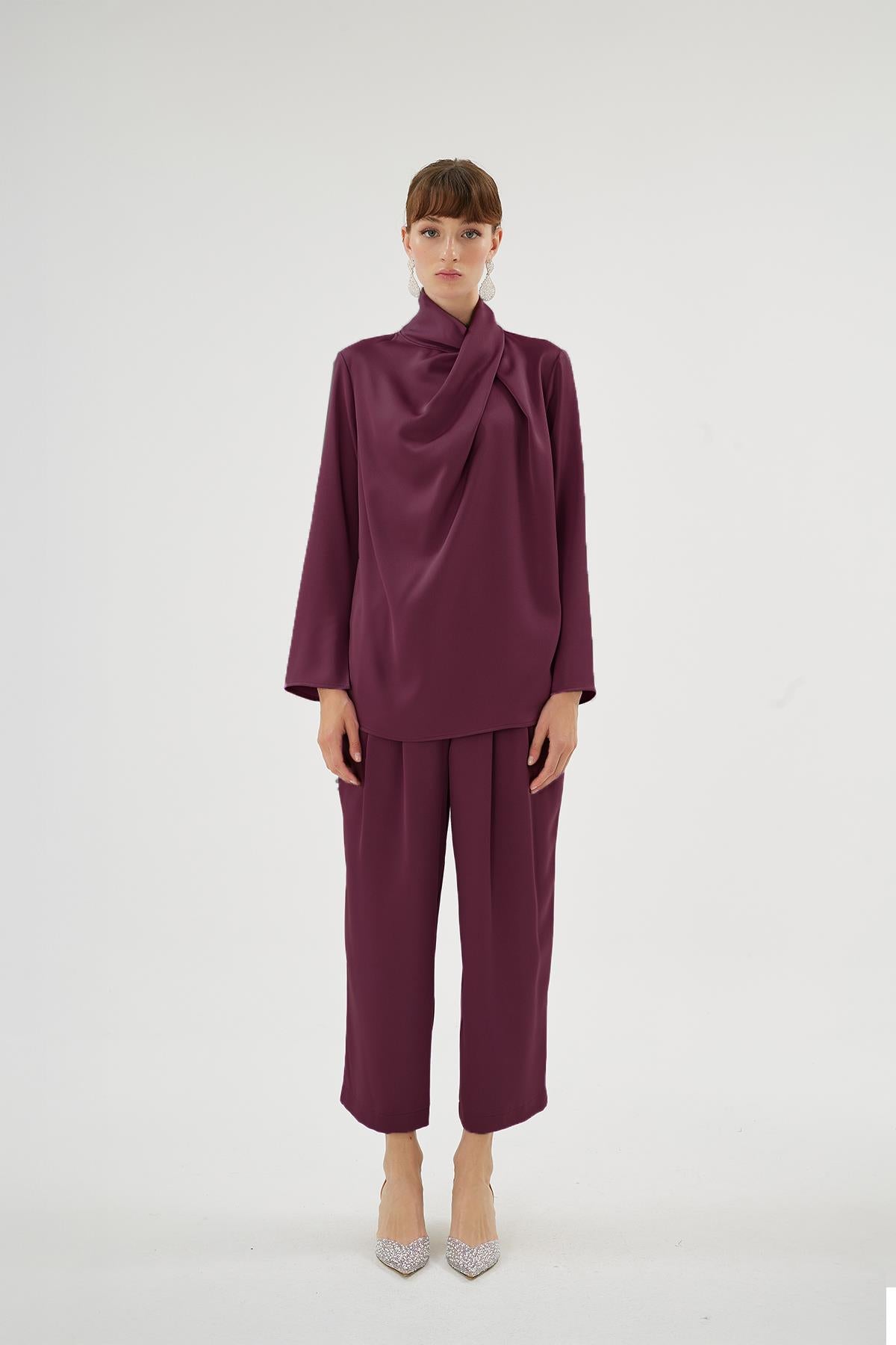20017 CRISTALLE BLUZ Mürdüm