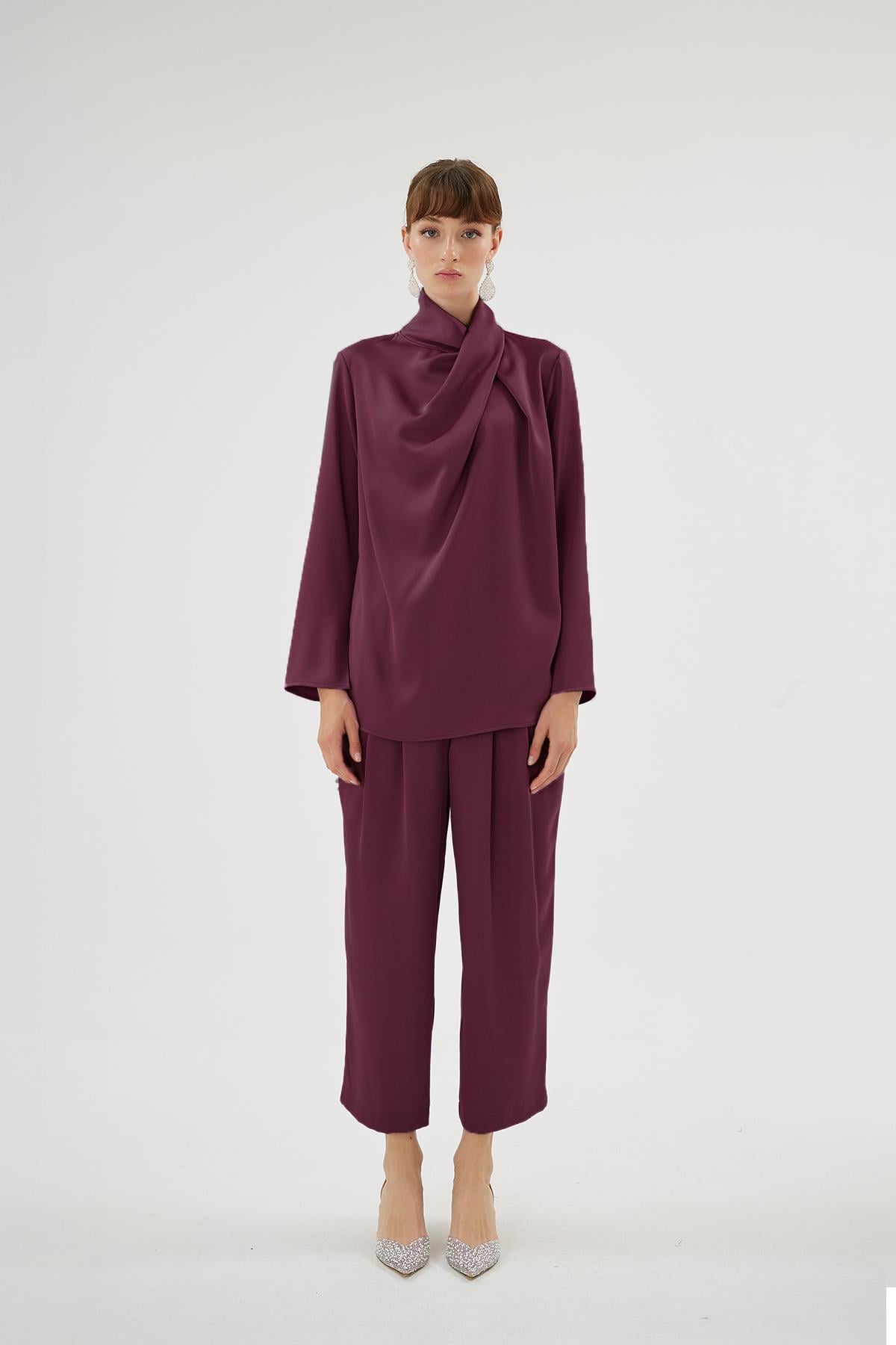 20017 CRISTALLE BLUZ Mürdüm