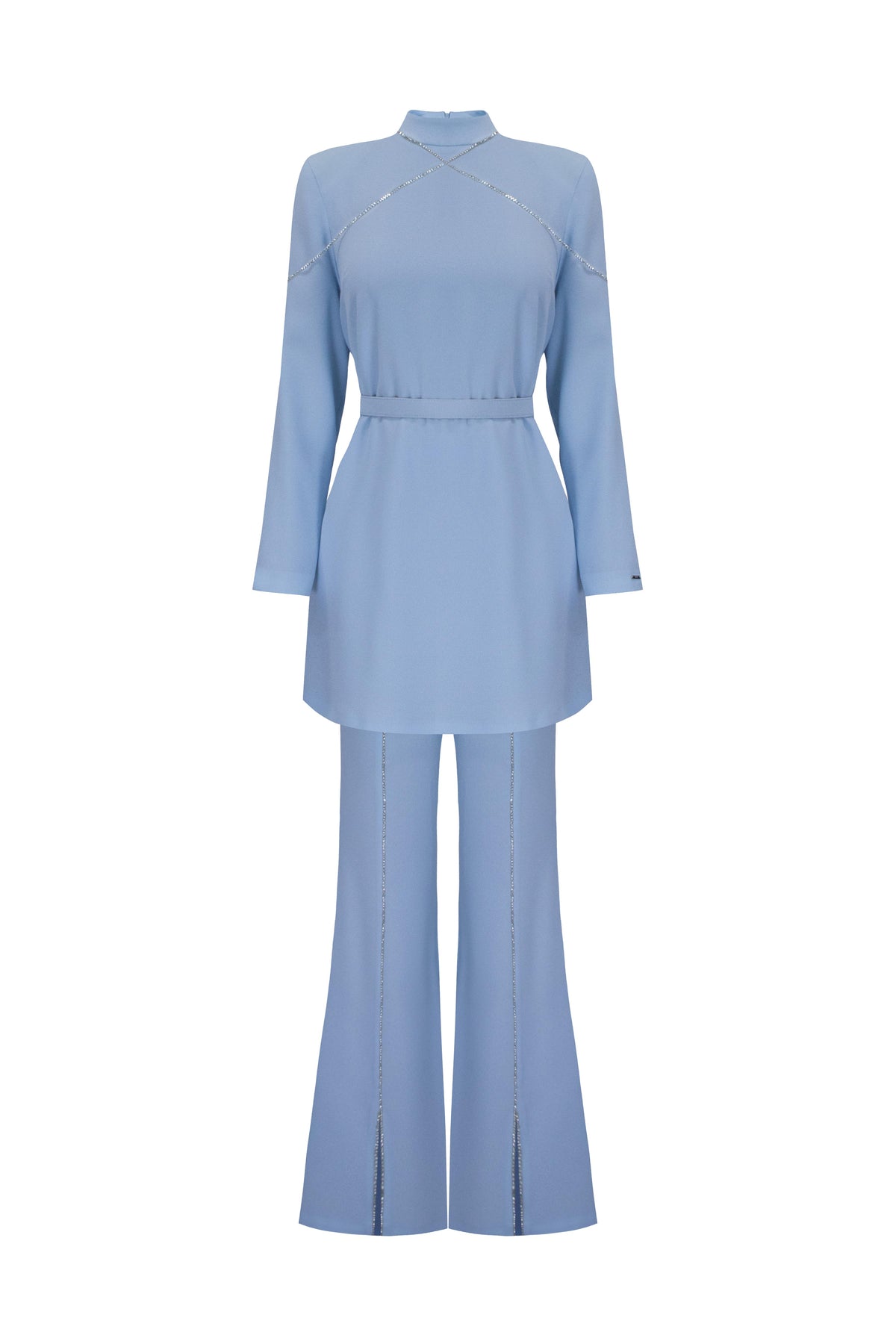 Crystal Takım Tunik Pantolon Bebe Mavi