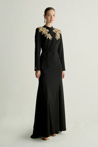 30025 CREAM ELBİSE