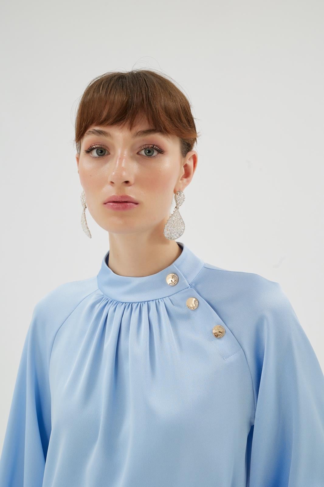 ELEGANCE BLUZ Mavi