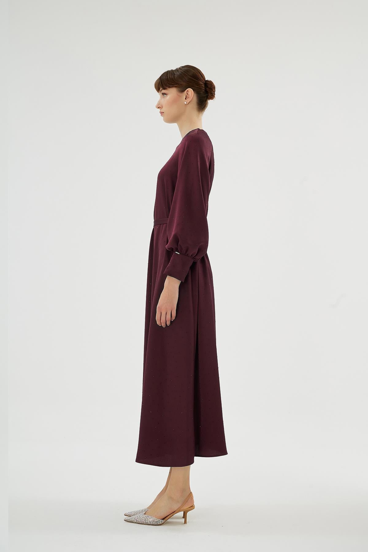 30068 ELİZA ELBİSE Bordo