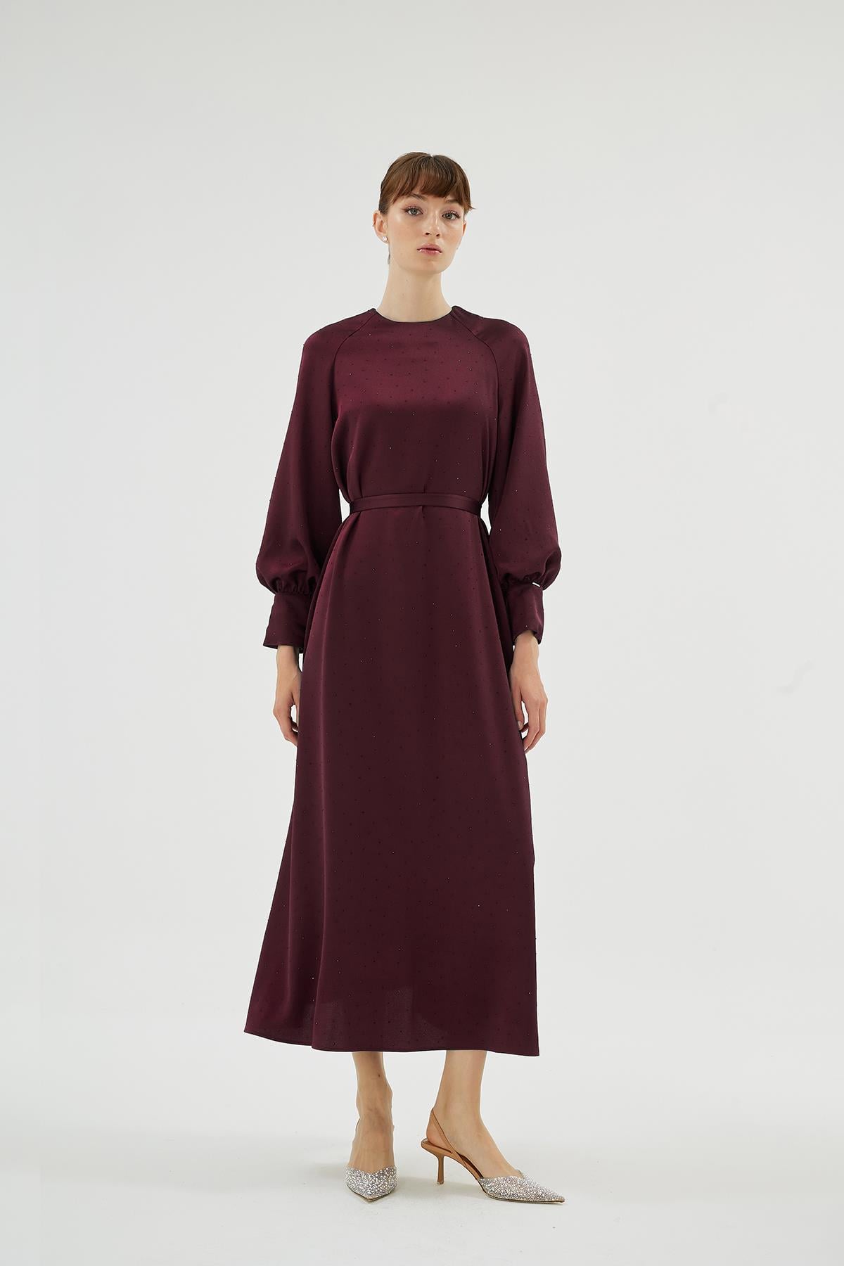 30068 ELİZA ELBİSE Bordo