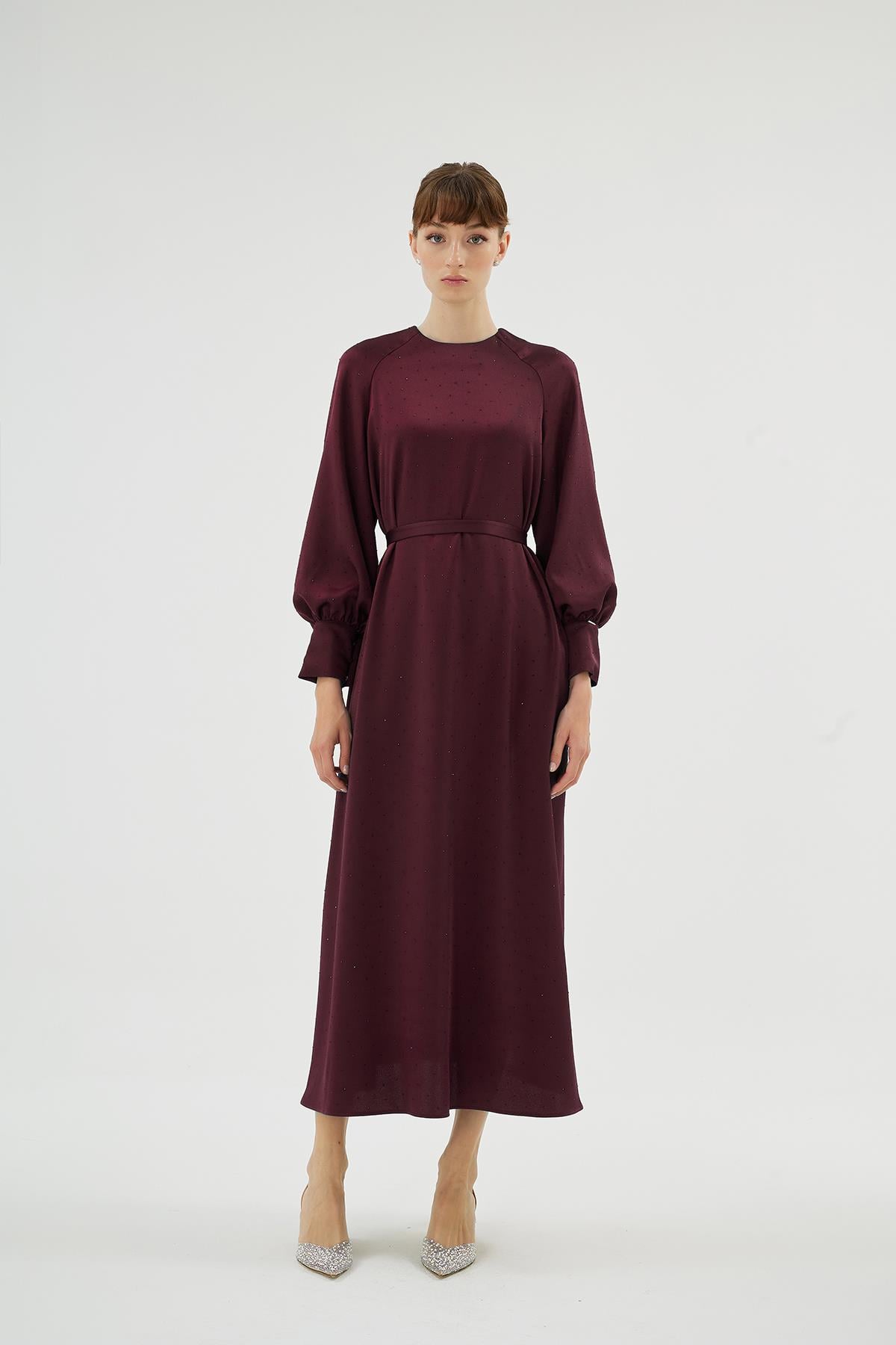 30068 ELİZA ELBİSE Bordo