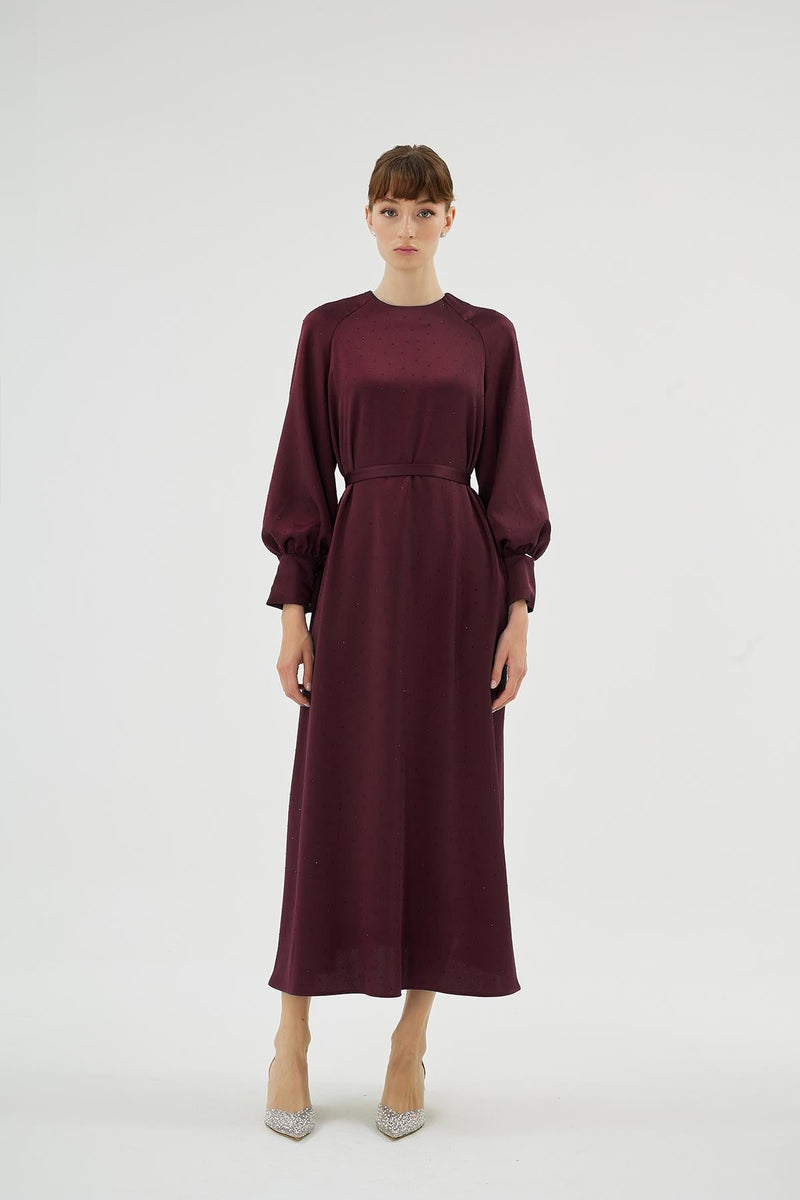 30068 ELİZA ELBİSE Bordo