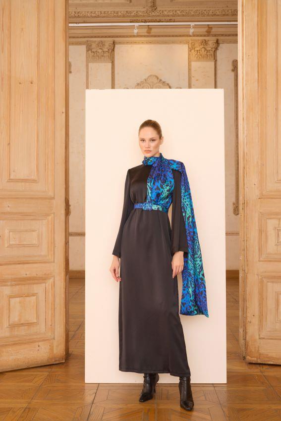 FIORE DRESS Gece Mavisi