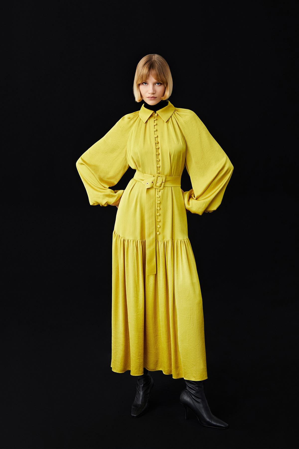 FREDERIC DRESS Yellow Jasmıne