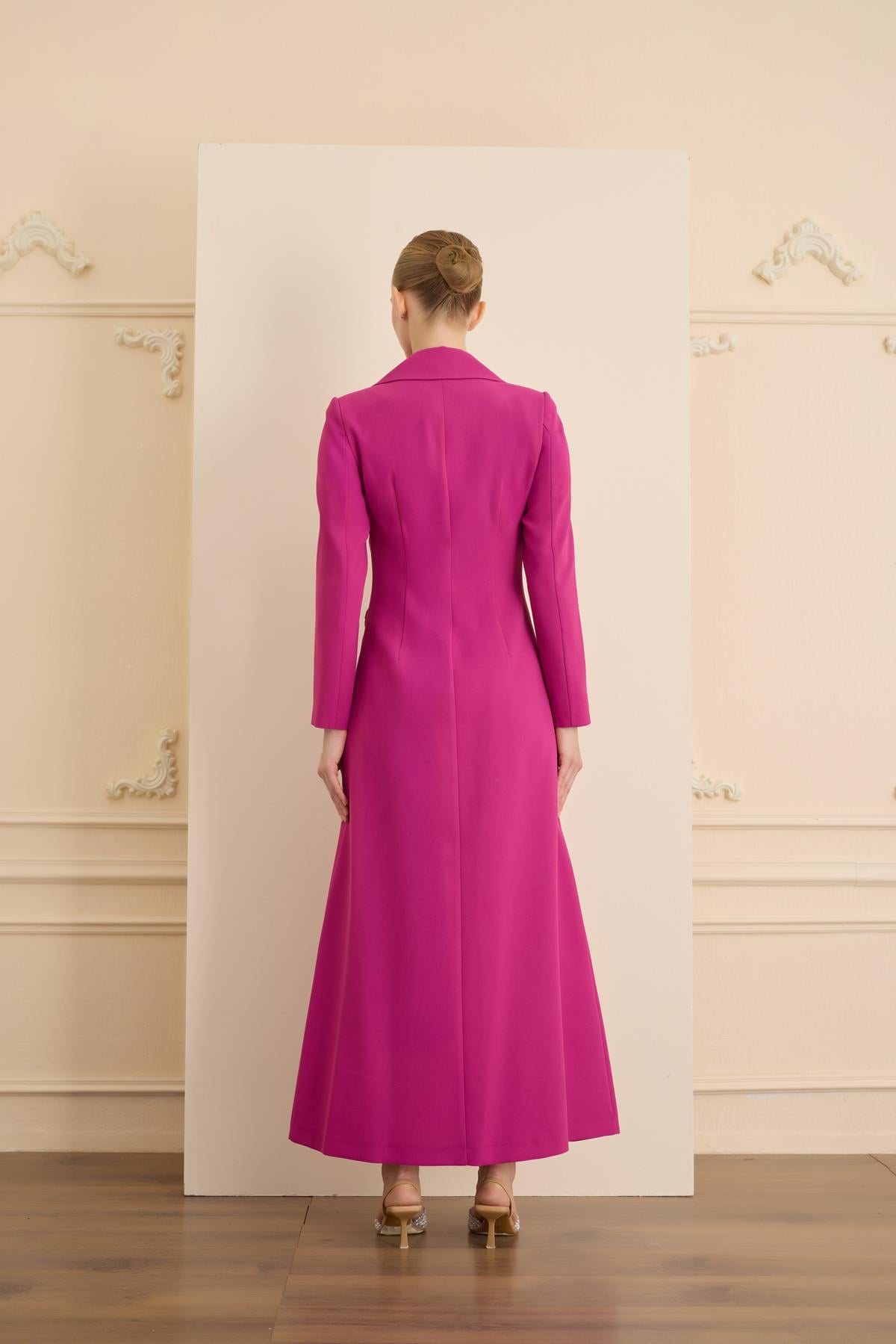 ROSE STONE DRESS Fuşya