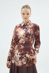 21002 GIGI PATTERNED SHIRT Coffee