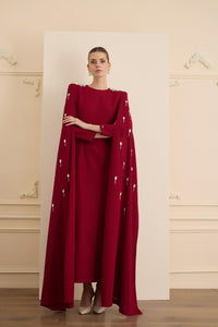 INFINITY  ELBİSE Bordo