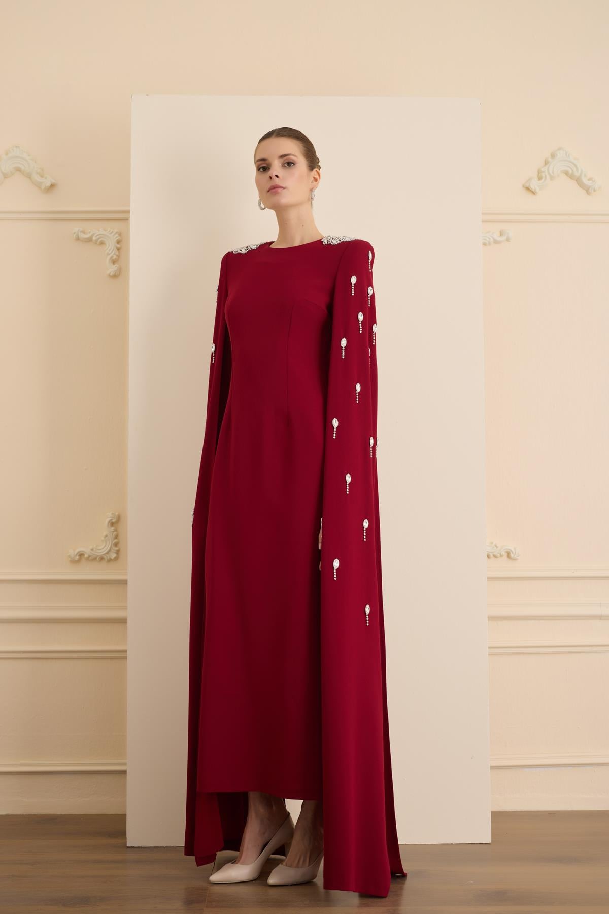 INFINITY  ELBİSE Bordo