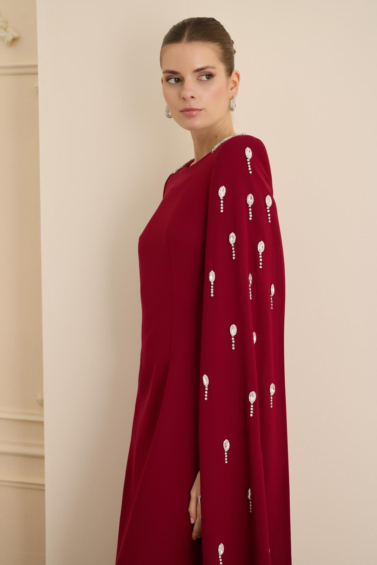 INFINITY  ELBİSE Bordo