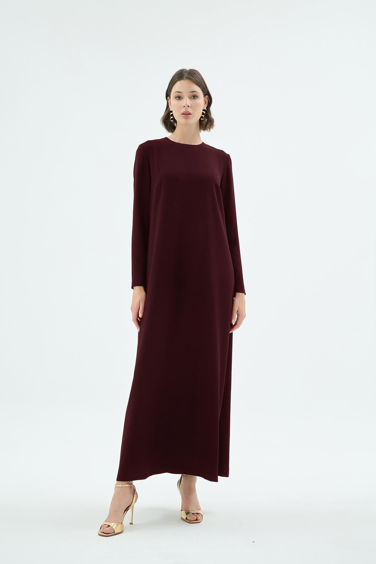 30043 KARLA ELBİSE Bordo