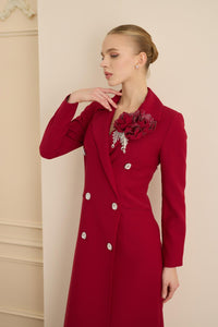 ROSE STONE DRESS Kırmızı