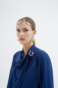 LENORA BLUZ Lacivert