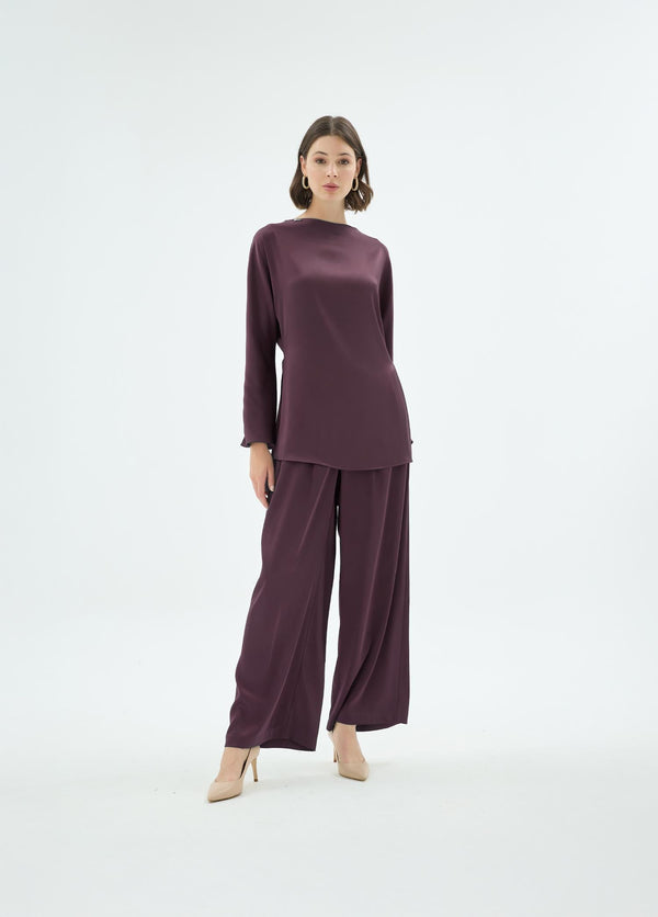20001 LISA BLOUSE Claret Red