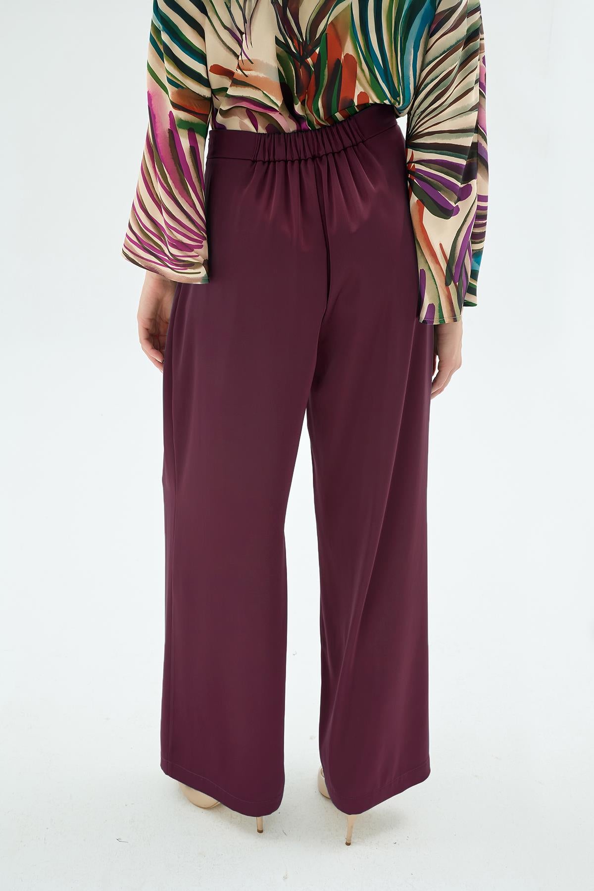 Li̇sa  Bol Paça Pantolon Bordo