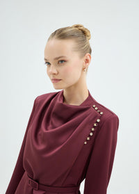 45002 NATALİ CEKET PANTOLON TAKIM Bordo