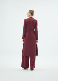 45002 NATALİ CEKET PANTOLON TAKIM Bordo