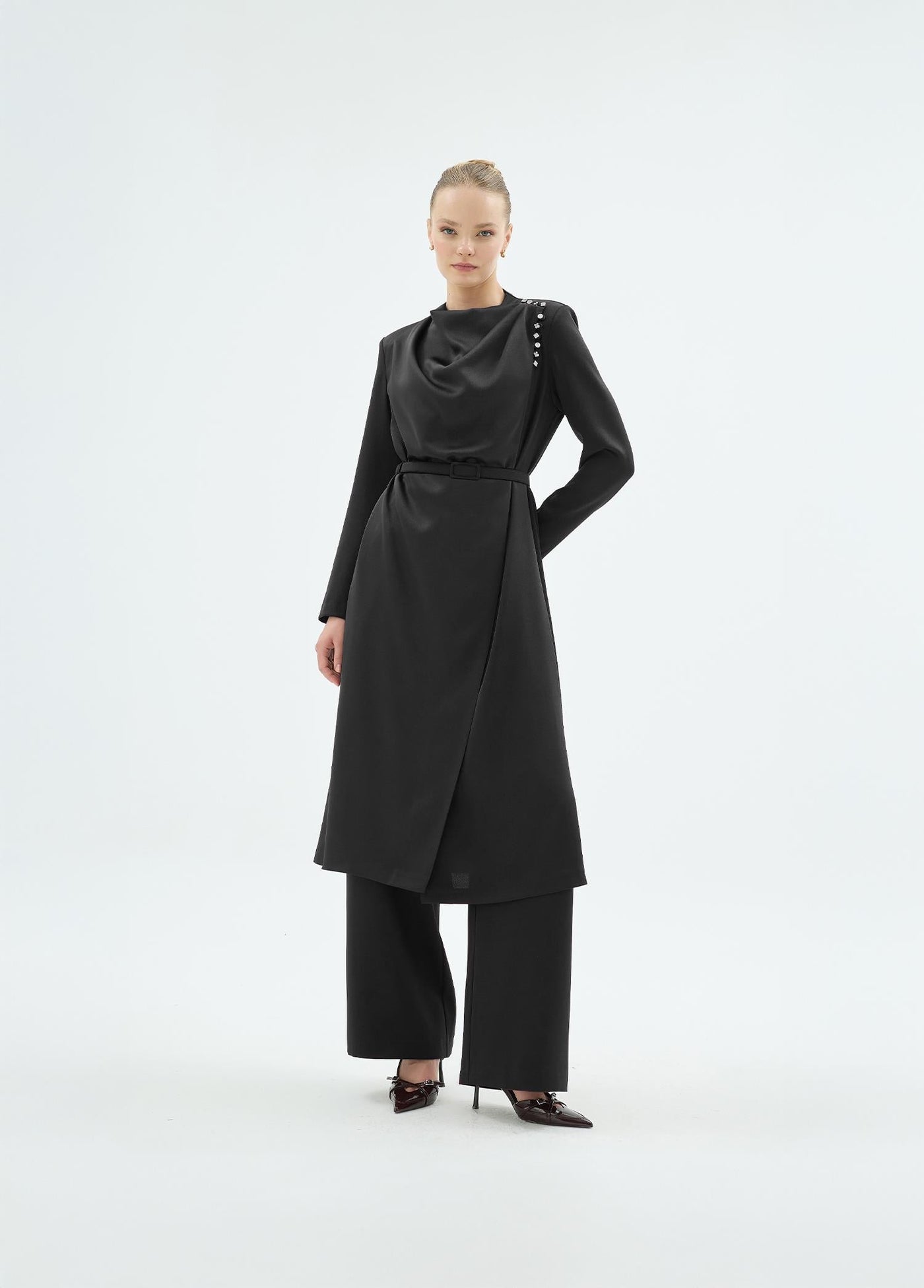 45002 NATALİ CEKET PANTOLON TAKIM Siyah