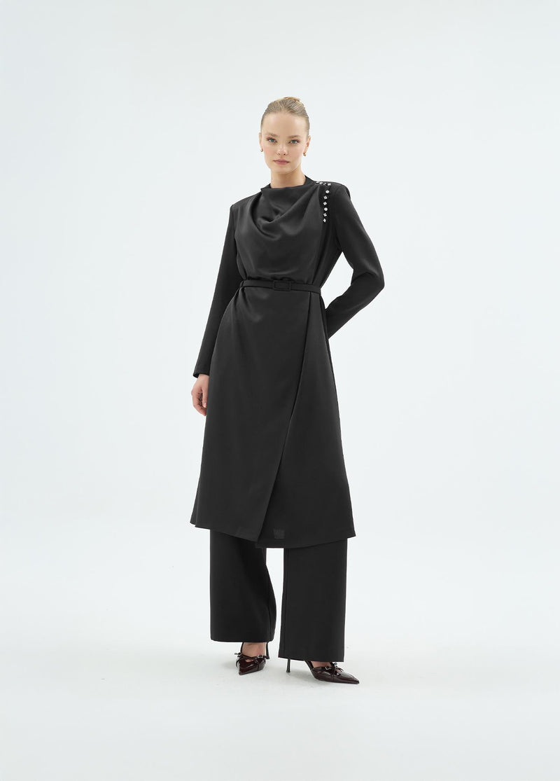 45002 NATALİ CEKET PANTOLON TAKIM Siyah