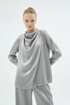 20002 NATALIE BLOUSE Silver