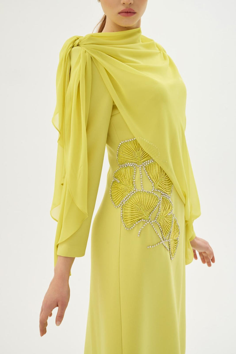 PEONY ELBİSE Mimoza