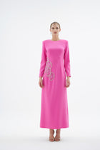 Peony  Nakışlı Elbise Pembe