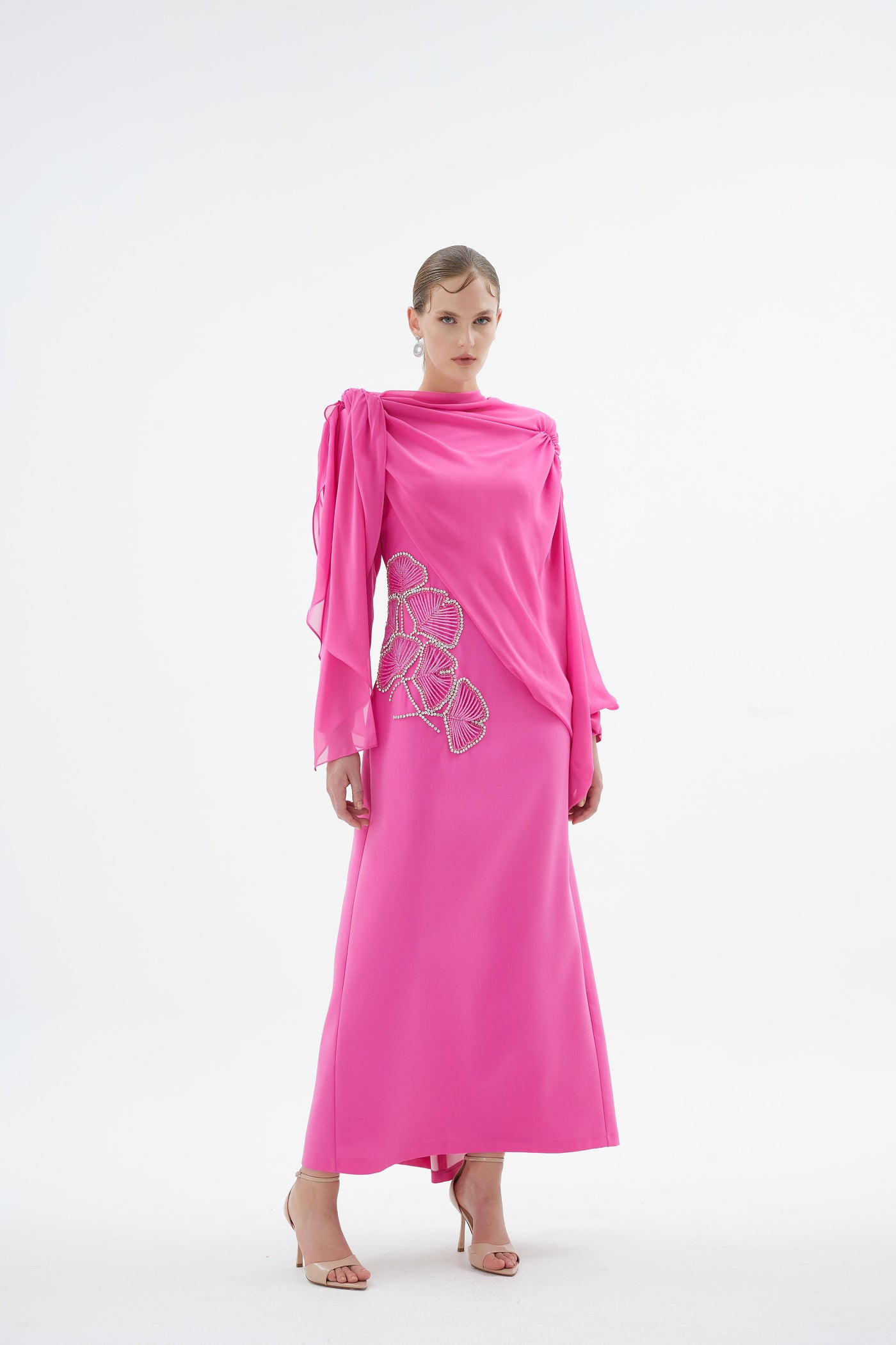 PEONY ELBİSE Pembe