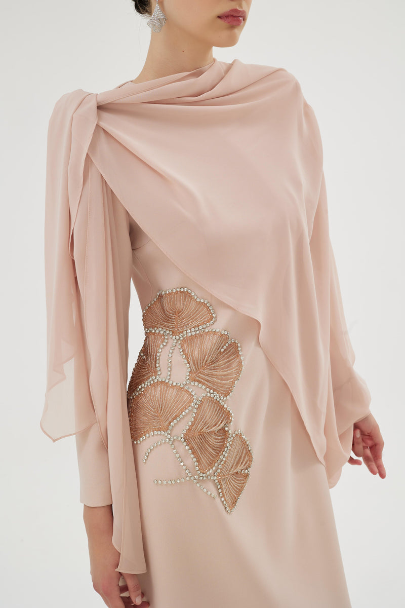 PEONY ELBİSE Somon