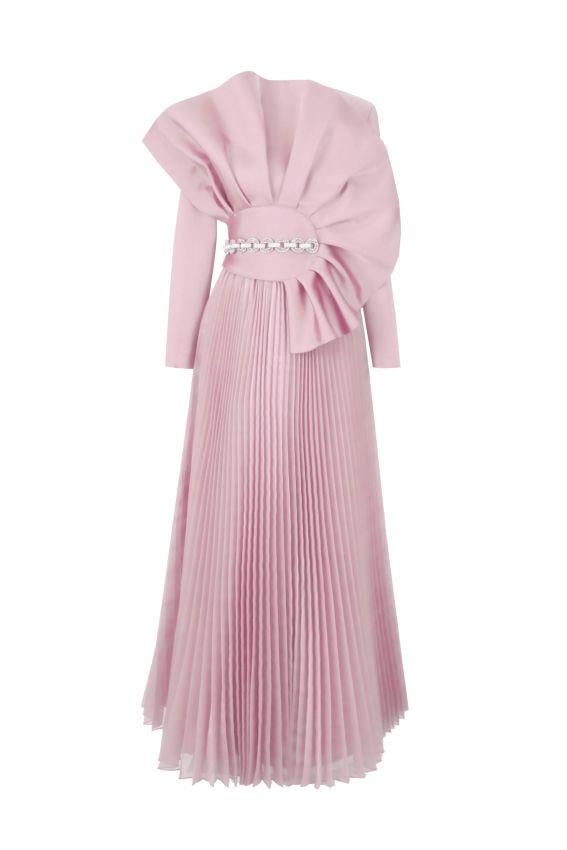 VIOLANDA DRESS Pudra