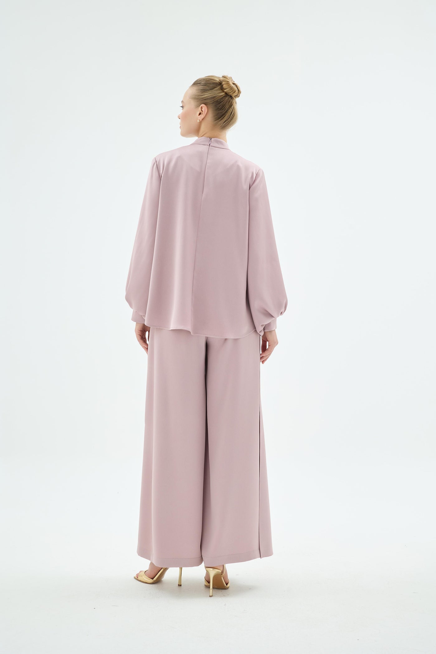91015 QUVİN BLUZ PANTOLON Pudra