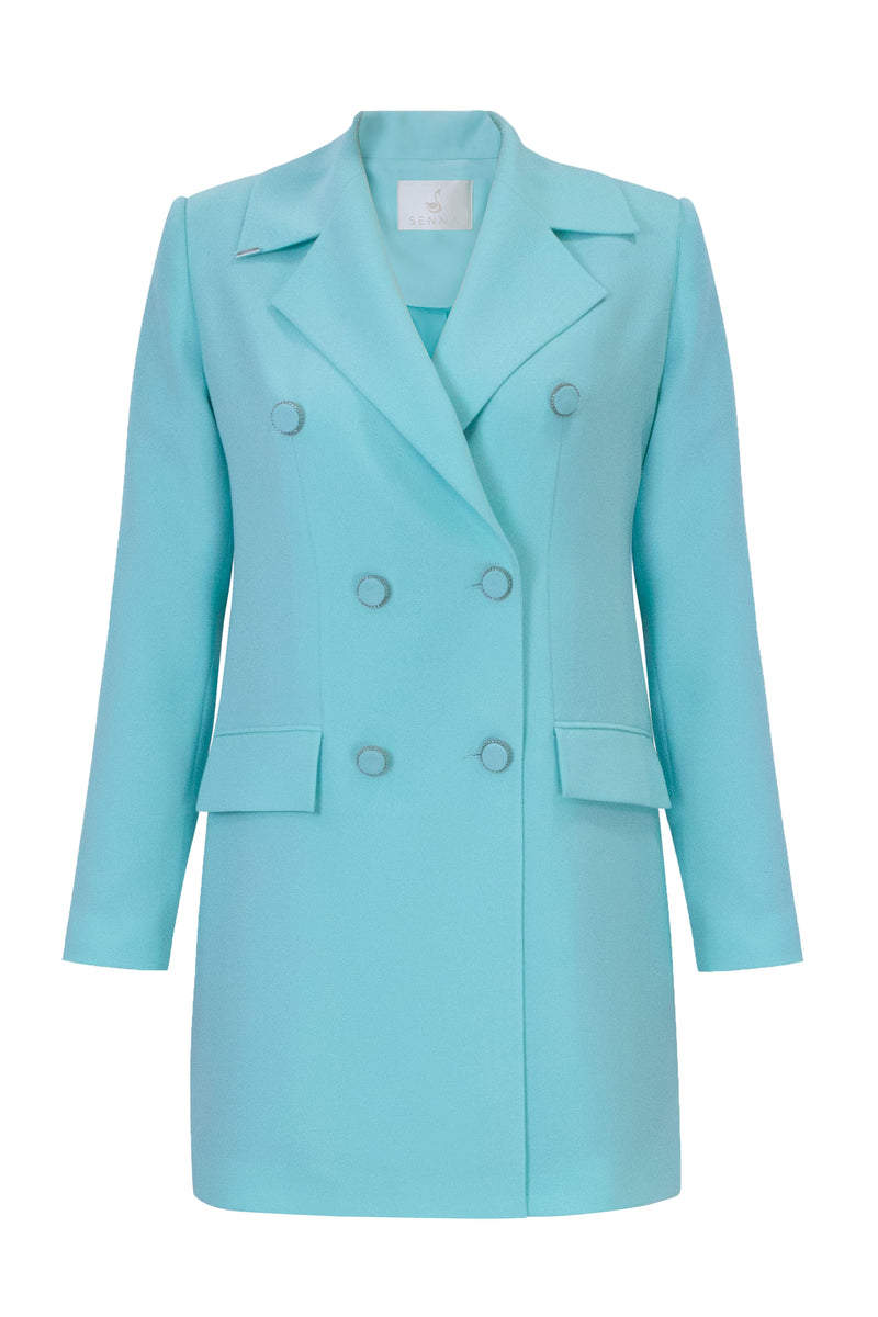 SEQUIN JACKET Aqua