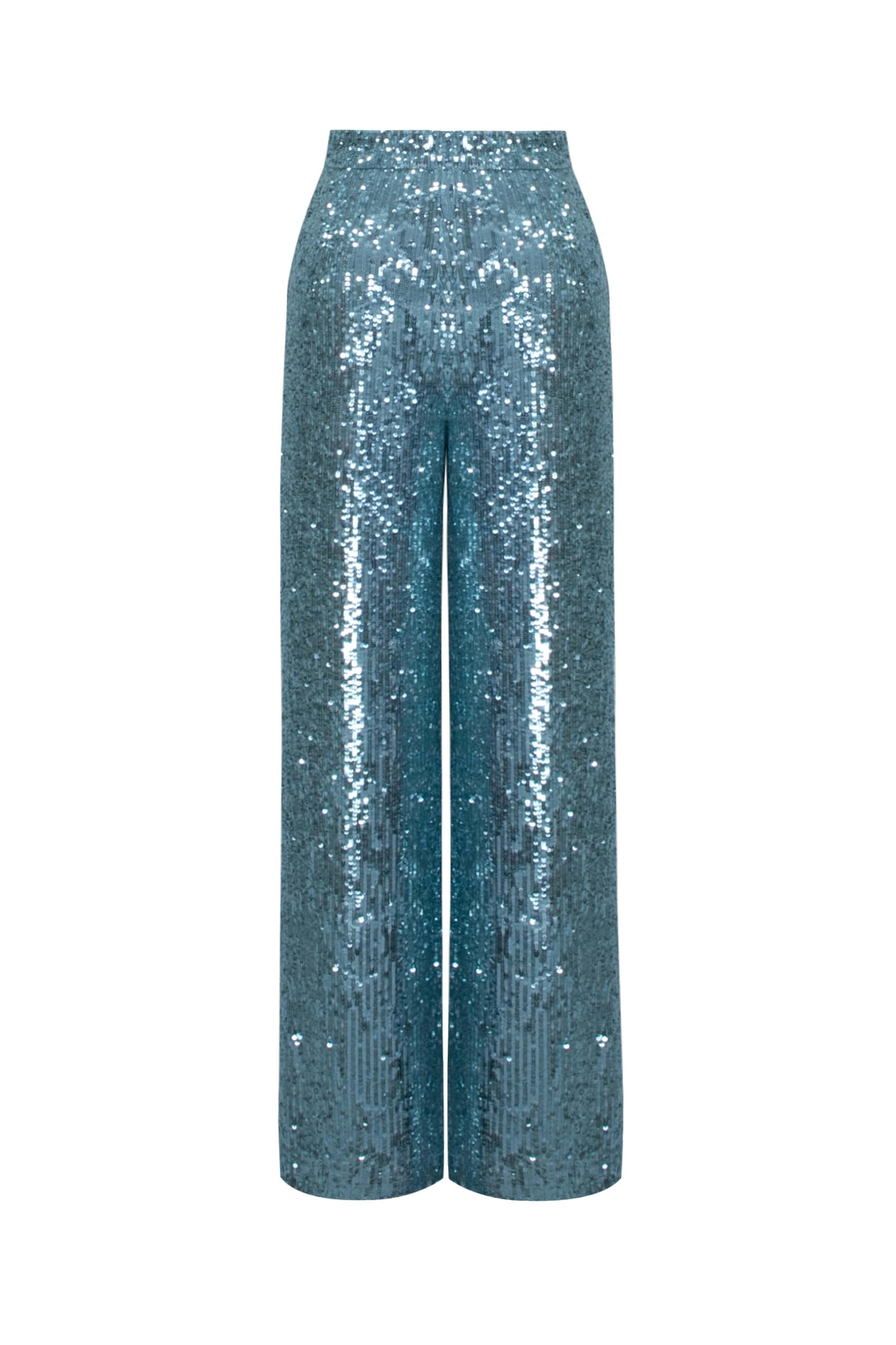 SEQUIN PANTS Aqua
