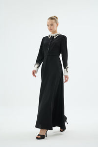 30006 YUNA ELBİSE Siyah